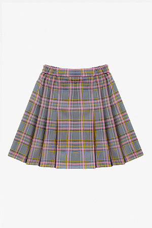 Юбка НИКА цвет клетка розовая 