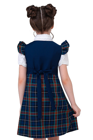 Сарафан с крылышками цвет зеленая клетка