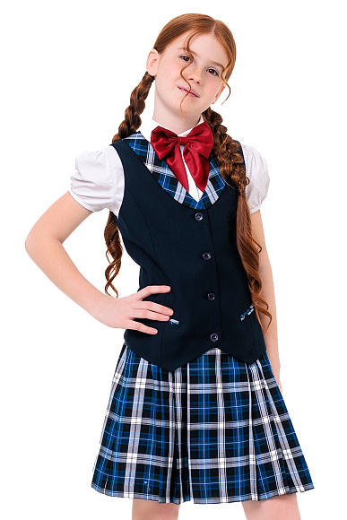 Жилет в синюю клетку с красным 2 850 ₽.