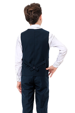 Жилет для мальчика ПРЕЗИДЕНТ цвет синяя клетка 