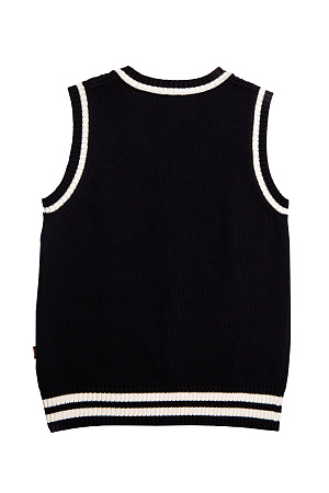 Жилет трикотажный унисекс цвет синий белая полоска