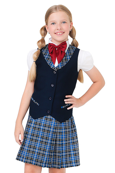Жилет в темно-синюю клетку 2 850 ₽.