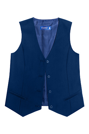 Жилет для девочки ЖАСМИН цвет синий 015 