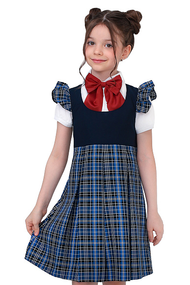 Сарафан в темно-синюю клетку 3 800 ₽.