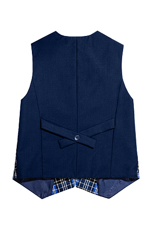 Жилет для мальчика ПРЕЗИДЕНТ цвет темно-синяя клетка 