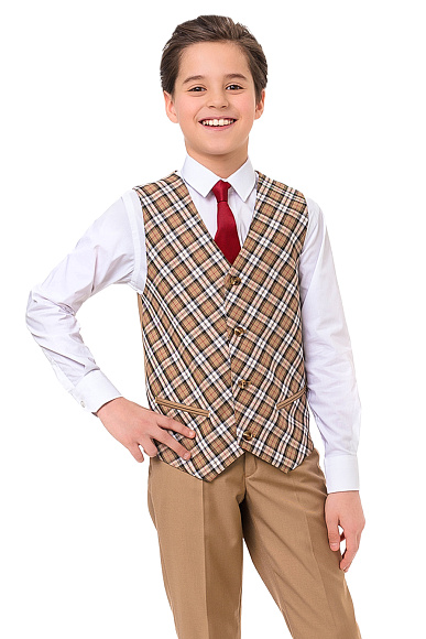 Жилет в бежевую клетку 2 850 ₽.