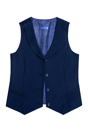 Жилет для девочки РОЗА цвет темно-синий экстра